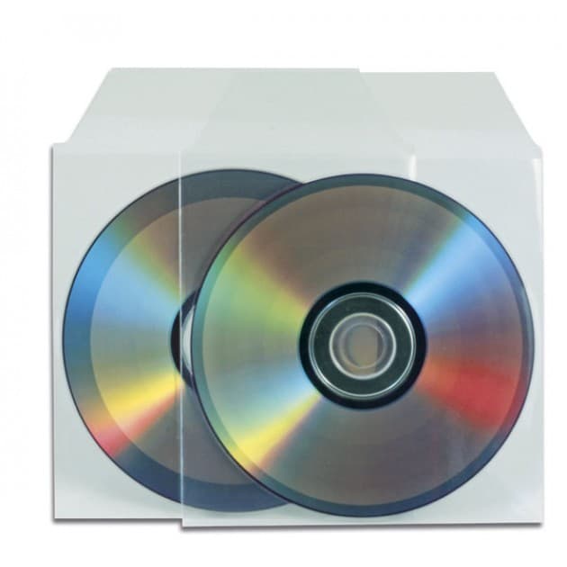 Confezione DI Bustine DA 100 PZ PER CD/DVD CON Aletta DI Chiusura Medium - Immagine 1