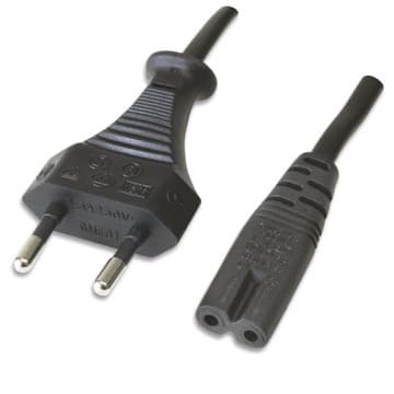 Ewent CAVO Alimentazione 2 POLI IEC C7 M/F 1,8 mt EW-190102-020-N-P EC1906 - Immagine 1