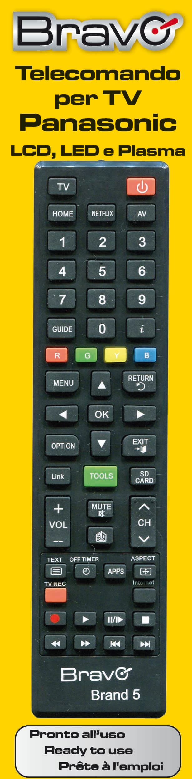 Bravo Telecomando Universale PER TV Panasonic 90202065