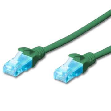 Ewent CAVO DI RETE U/UTP Patch CORD 1MT CAT 5e Color Verde EW-5U-010G IM1150 - Immagine 1