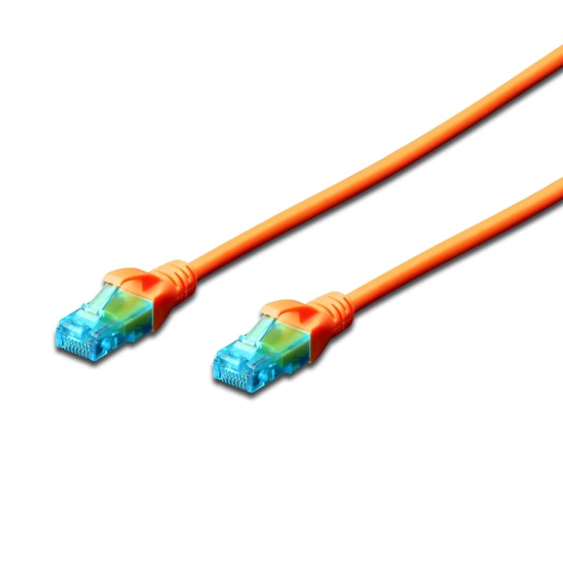 Ewent CAVO DI RETE U/UTP Patch CORD 1MT CAT 5e Color Arancio EW-5U-010O IM1151 - Immagine 1