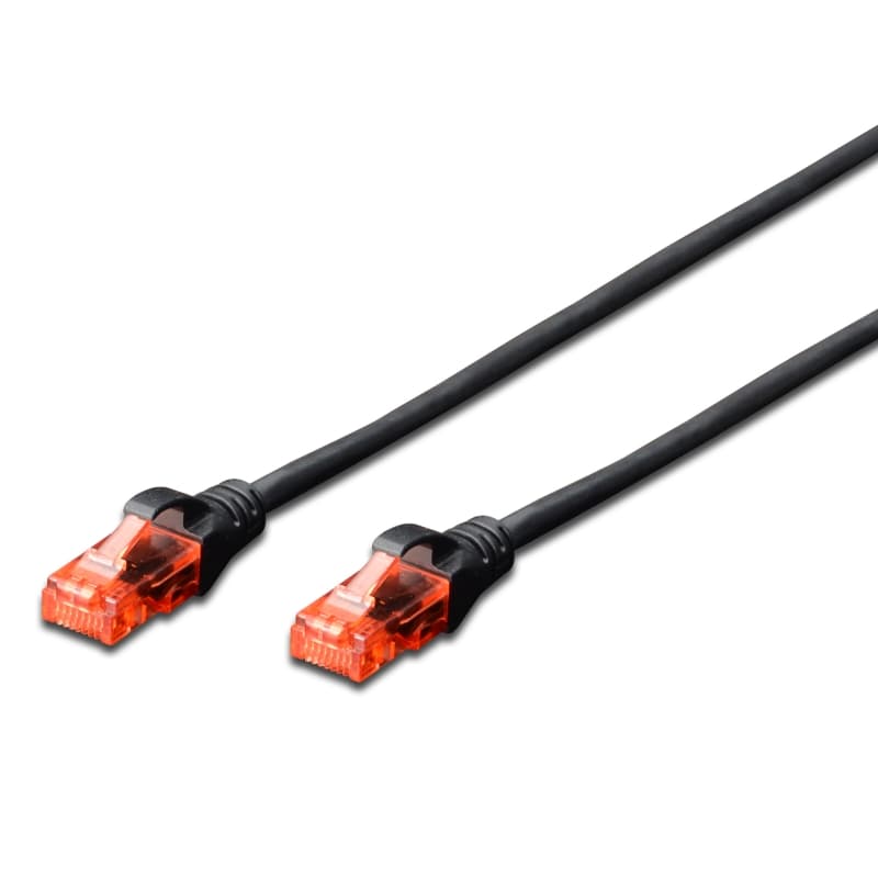 Ewent CAVO DI RETE U/UTP Patch CORD 5MT CAT 6 Color NERO EW-6U-050BL IM1026 - Immagine 1