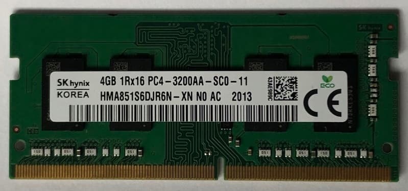 Skhynix RAM SO-DDR4 4GB 3200MHZ PC4-25600 HMA851S6DJR6N-XN OEM BULK - Immagine 1