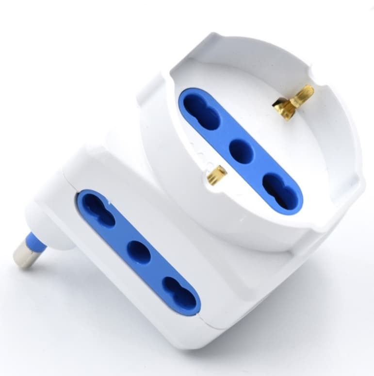 Ewent Adattatore Salvaspazio 3PRESE Spina Italiana 16A OM13004 - Immagine 1