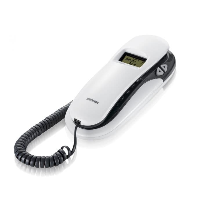Brondi Telefono Fisso Kenobycid CON LCD BIANCO/GRIGIO