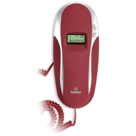 Brondi Telefono Fisso Kenobycid CON LCD ROSSO/BIANCO