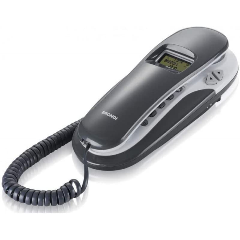 Brondi Telefono Fisso Kenobycid CON LCD GRIGIO/BIANCO