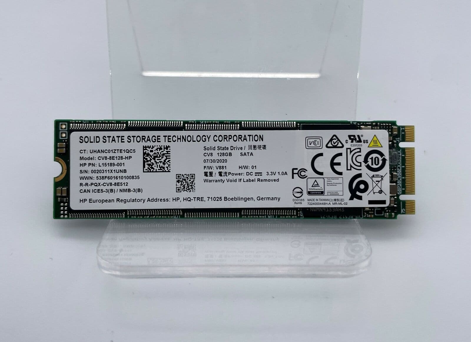 HP Solid State Drive SSD 128GB M.2 2280 M12672-001 OEM BULK - Immagine 1