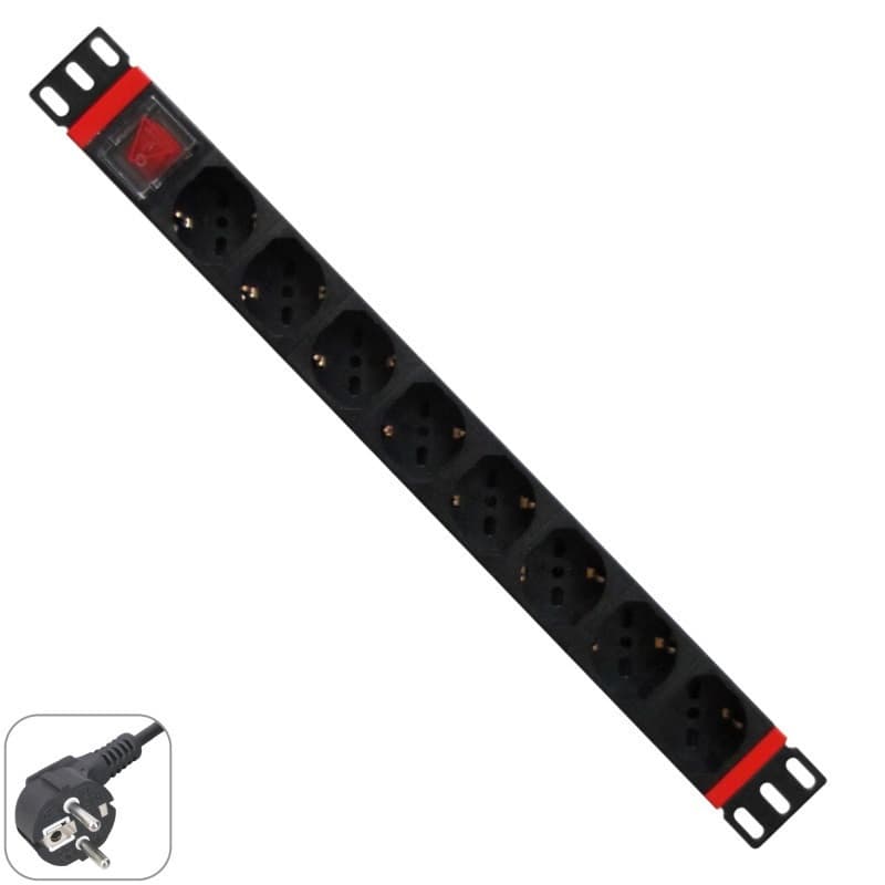 WP Multipresa RACK 19" 8 X ITA/SCHUKO Spina Schuko 16A WPN-PDU-G01-08