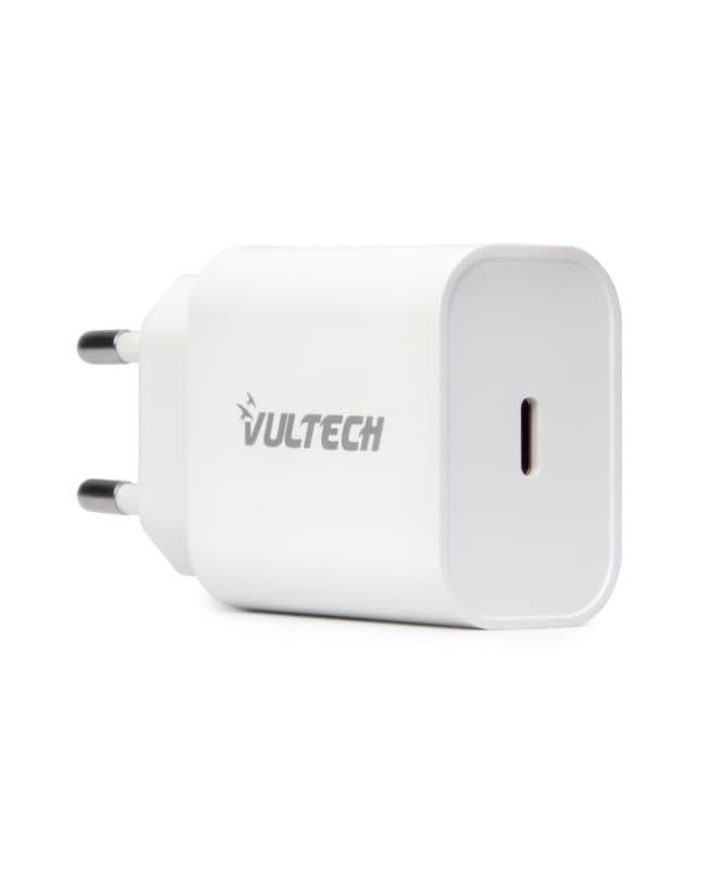 Vultech Caricatore DA RETE Elettrica USB TYPE-C 20W CC-120PDCWH - Immagine 1