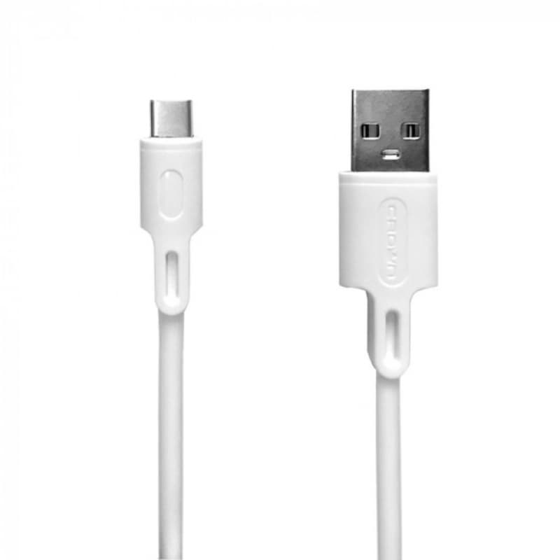 Crown CAVO USB TYPE-C DATI E Ricarica 1MT 2A Bianco CMCU-003C