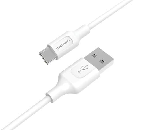 Crown CAVO USB TYPE-C DATI E Ricarica 1MT 2A Bianco CMCU-004C