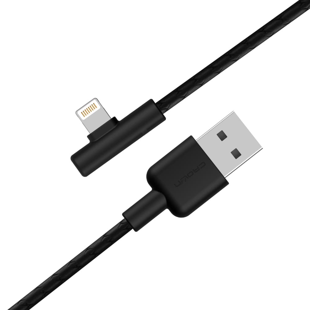 Crown CAVO USB Lightning DATI E Ricarica 1MT 2A Black CMCU-008L