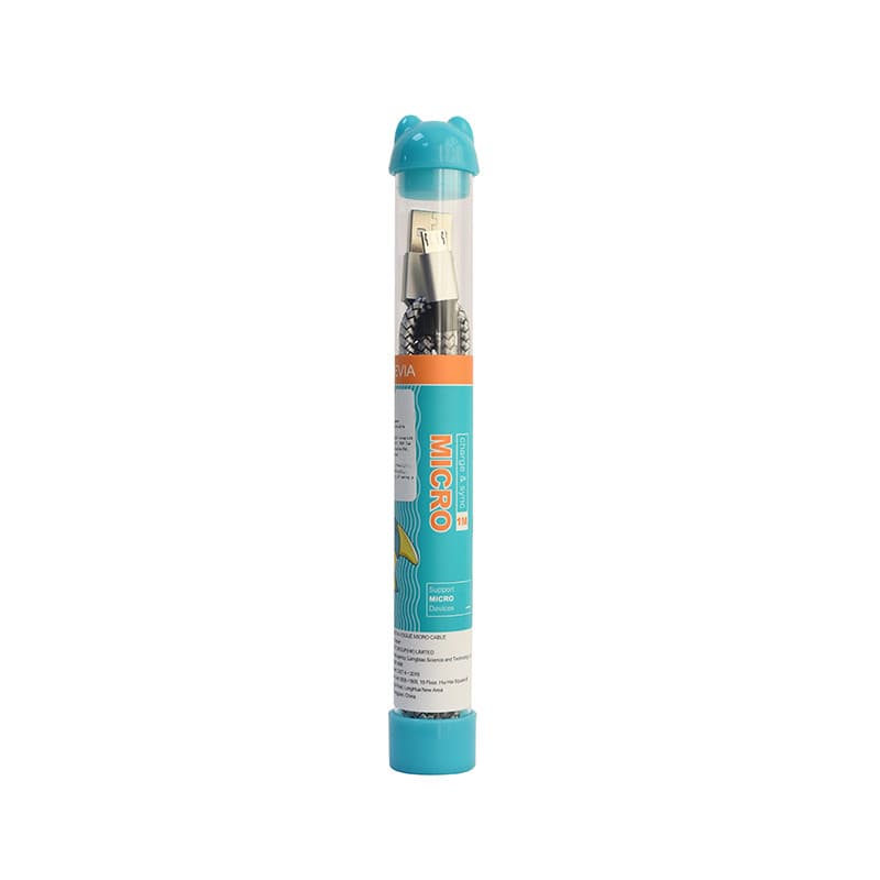 Devia CAVO Bubble FISH USB Micro USB 1MT IN Nylon Intrecciato NERO DETANM427