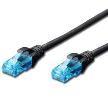 Ewent CAVO DI RETE U/UTP Patch CORD 0,25MT CAT 5e Color NERO IM1137