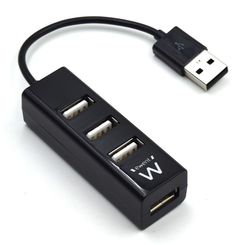 Ewent MINI HUB USB 4P USB 2.0 NERO EW1123 - Immagine 1