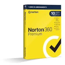Norton Antivirus 360 Premium 1 Utente 10 Dispositivi 1 ANNO + 75 GB DI Backup NEL Cloud PER PC 21429125