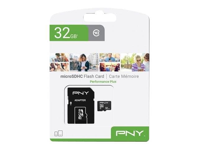 PNY Micro SD 32GB SDHC Performance PLUS CON Adattatore P-SDU32G10PPL-GE - Immagine 1