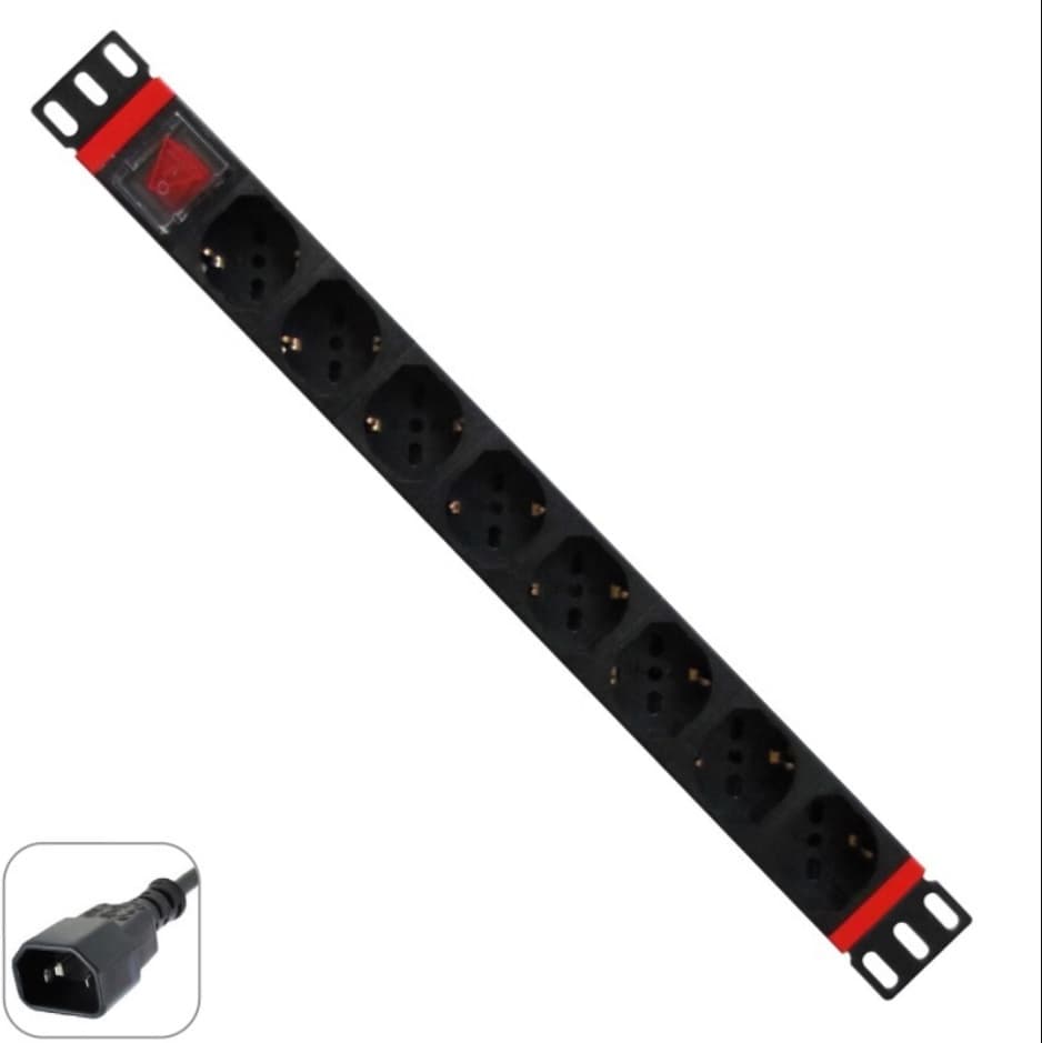 WP Multipresa RACK 19" 8 X ITA/SCHUKO Spina C14 (VDE) WPN-PDU-C01-08
