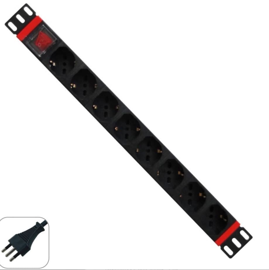 WP Multipresa RACK 19" 8 X ITA/SCHUKO Spina Italiana 16A WPN-PDU-I01-08