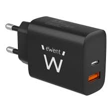 Ewent Caricatore USB Desktop USB-C E USB-A 20W EW1319