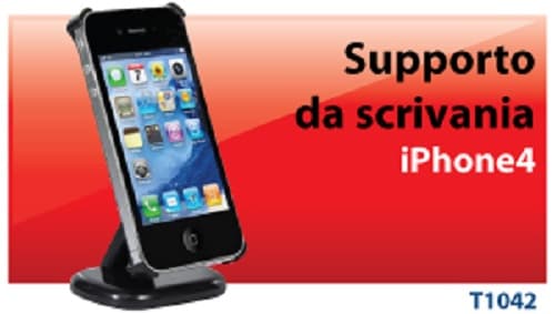 Hantol Supporto DA Scrivania PER IPHONE4 CON Rotazione 90° Gradi T1042