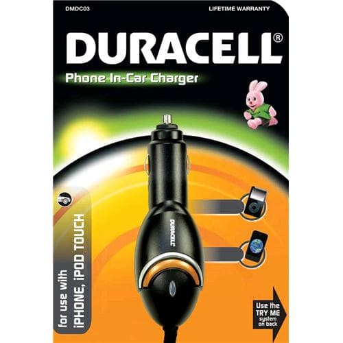 Duracell Caricabatteria DA AUTO PER Iphone 4 4S IPOD DMDC03