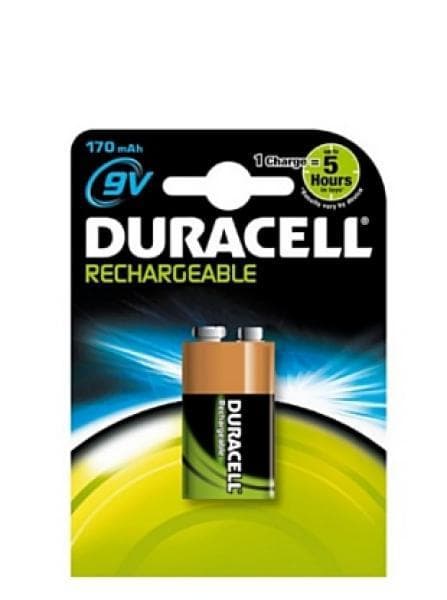 Duracell PILA Ricaricabile 9V 170 mAh Confezione 1PZ HR9V