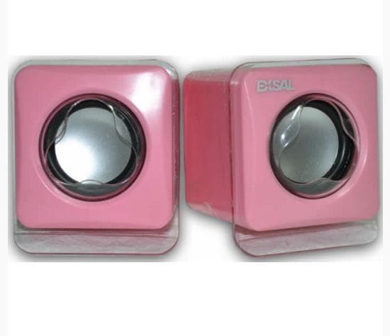 Exsal Casse Speaker 2.0 Autoalimentate USB 2.5W Colore ROSA EC-A02P - Immagine 1