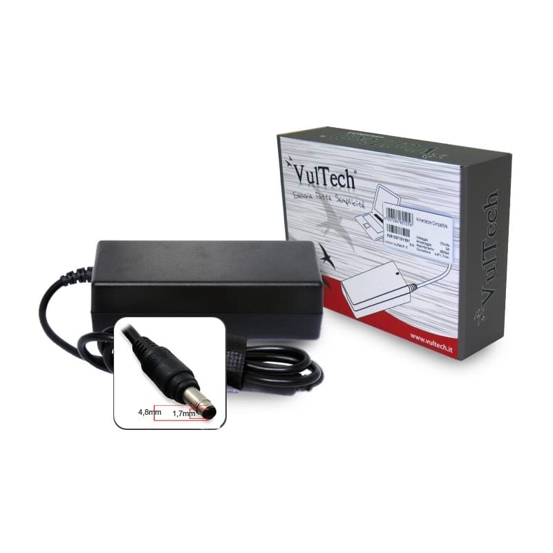 Vultech Alimentatore PER HP 4,8X1,70 MM 65W 19,5V 3,33A HP195333K-312