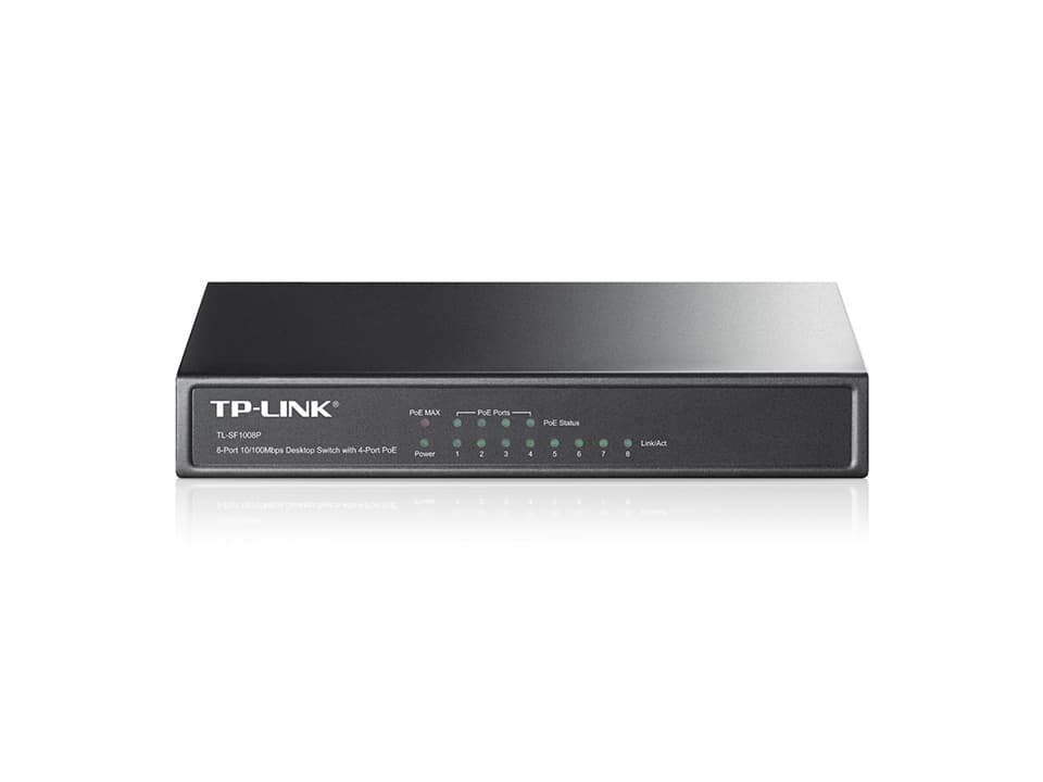 TP-LINK Switch DI RETE Desktop 8 Porte 10/100 4 P PoE TL-SF1008P - Immagine 1