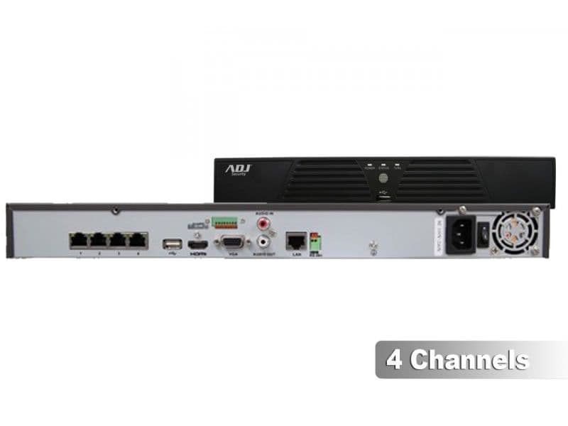 ADJ NVR Network Video Recorder Olympus 4 Canali POE 5 Megapixel MAX 800-00001