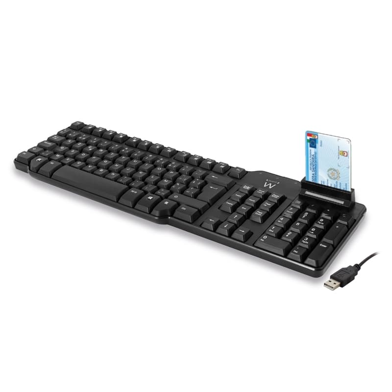 Ewent Tastiera USB CON Lettore DI Smart Cards Integrato EW3251 9466
