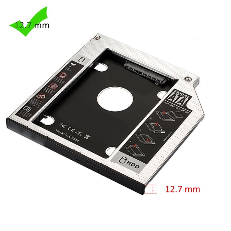 Ewent Caddy HDD/SSD SATA-III PER Drive CD/DVD 12,7 MM EW7005 - Immagine 1