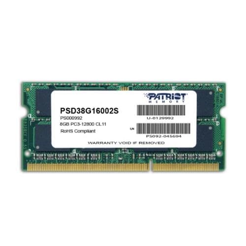 DDR3 So-dimm Patriot 8GB 1600MHz - PSD38G16002S