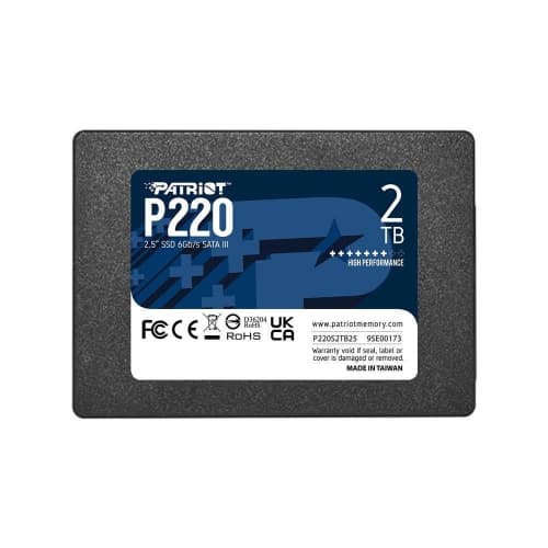 SSD Patriot 2TB P220 2.5" SATA3 READ:550MB/WRITE:500 Mb/s - P220S2TB25