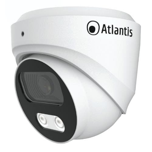 Videocamera Atlantis Ultraplex A11-U827S-DP IP POE Dome 8Mpx 3840x2160 25fpsH.264/265 1/2.8"CMOS 2xIR Array LED 10m
