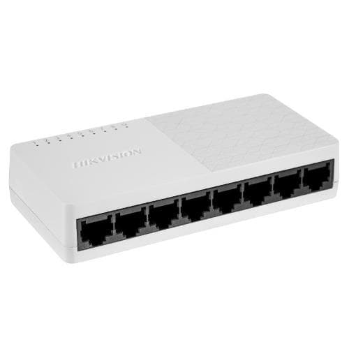 Switch Hikvision 8P LAN Desktop 10/100M RJ45 Case Plastica DS-3E0108D-O