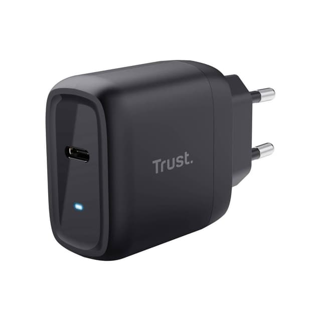 Trust Maxo Caricatore USB-C da 45W, 75% con Materiali Riciclati, Caricatore Rapido con Cavo USB-C da 2m, Adattatore di Alimentazione per iPhone, iPad, Samsung Galaxy, Smartphones, Tablets