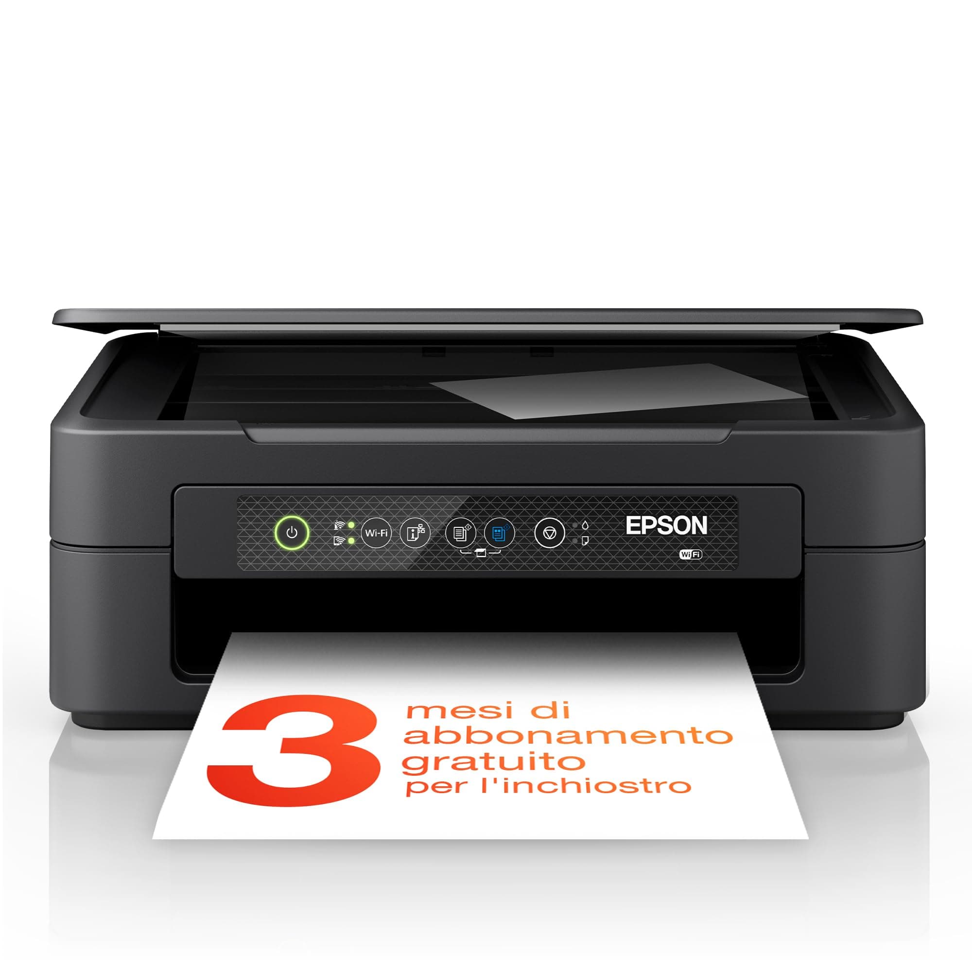 Epson Stampante Expression Home XP-2200, multifunzione 3 in 1: scanner/fotocopiatrice, A4, getto d'inchiostro a colori, Wi-Fi Direct, cartucce separate, ultracompatta