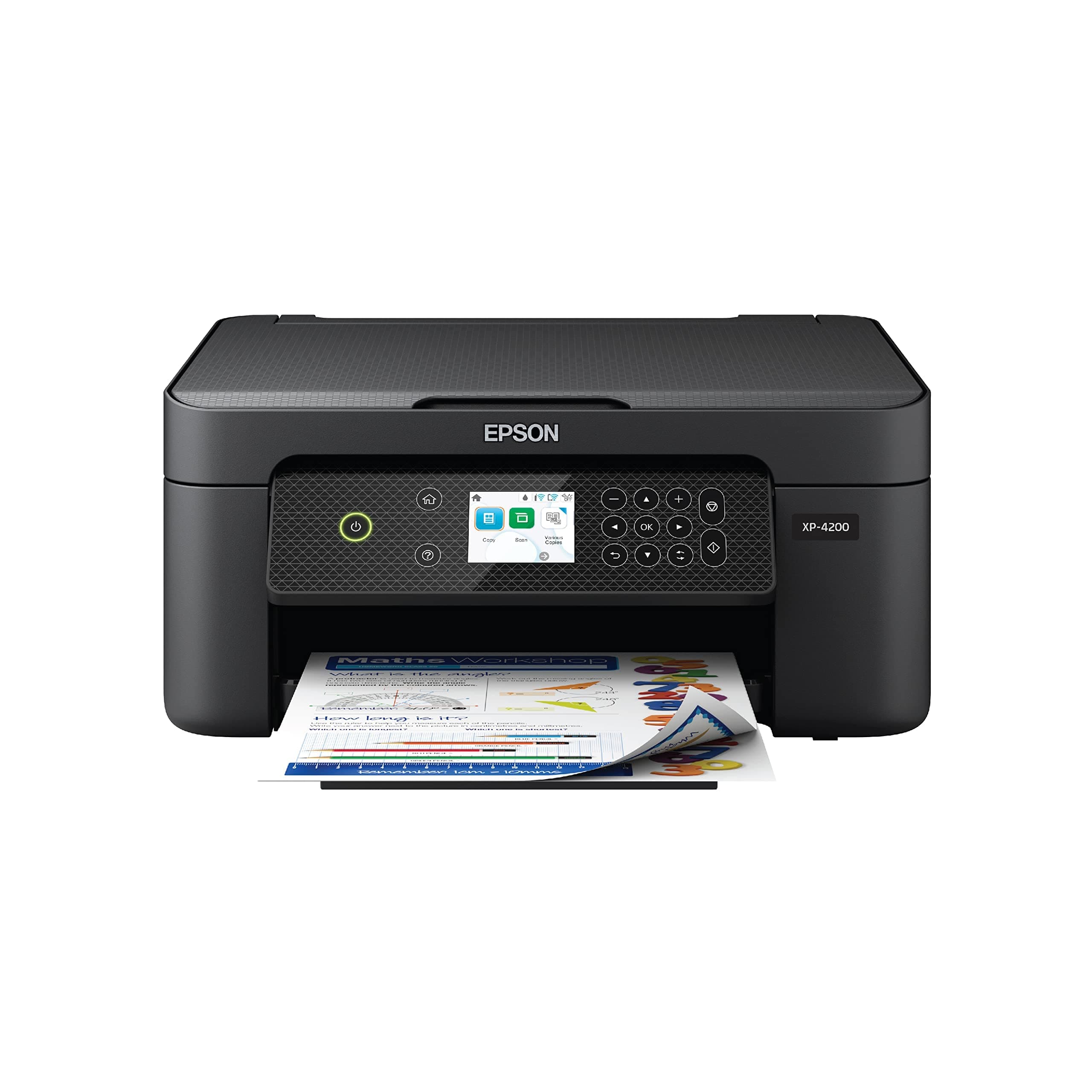 Epson Expression Home XP-4200 Stampante wireless all-in-one a colori con scansione, copia, stampa automatica su 2 lati, foto senza bordi e visualizzazione a colori da 2,4 pollici, colore nero