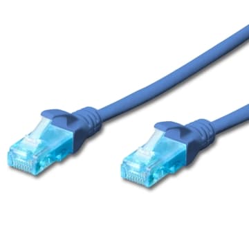Ewent CAVO DI RETE U/UTP Patch CORD 1MT CAT 5e Color BLU EW-5U-010B IM1148 - Immagine 1