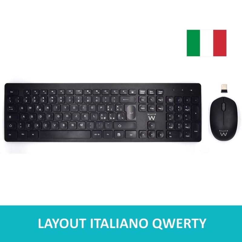 Ewent KIT Tastiera + Mouse Wireless Desktop EW3255 - Immagine 1