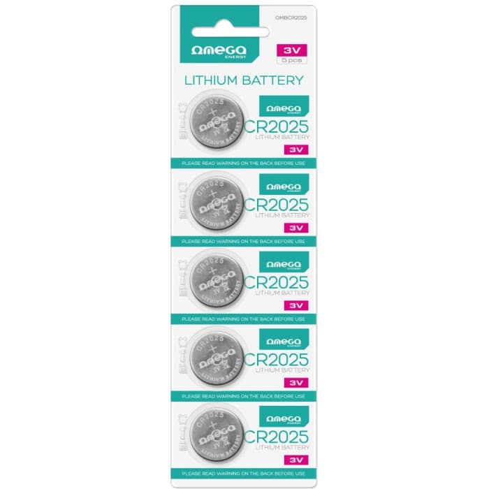 Omega Batteria Tampone CR2025 Blister 5 PZ OMBCR2025 - Immagine 1