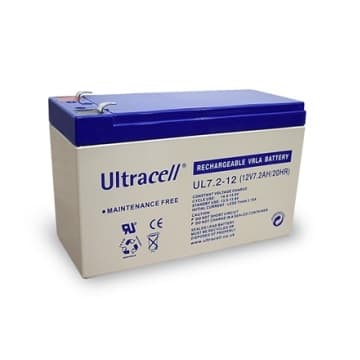 Ultracell Batteria AL Piombo 12V-7,2 AH Faston 187 4,8 MM CP-BAT-0312 - Immagine 1