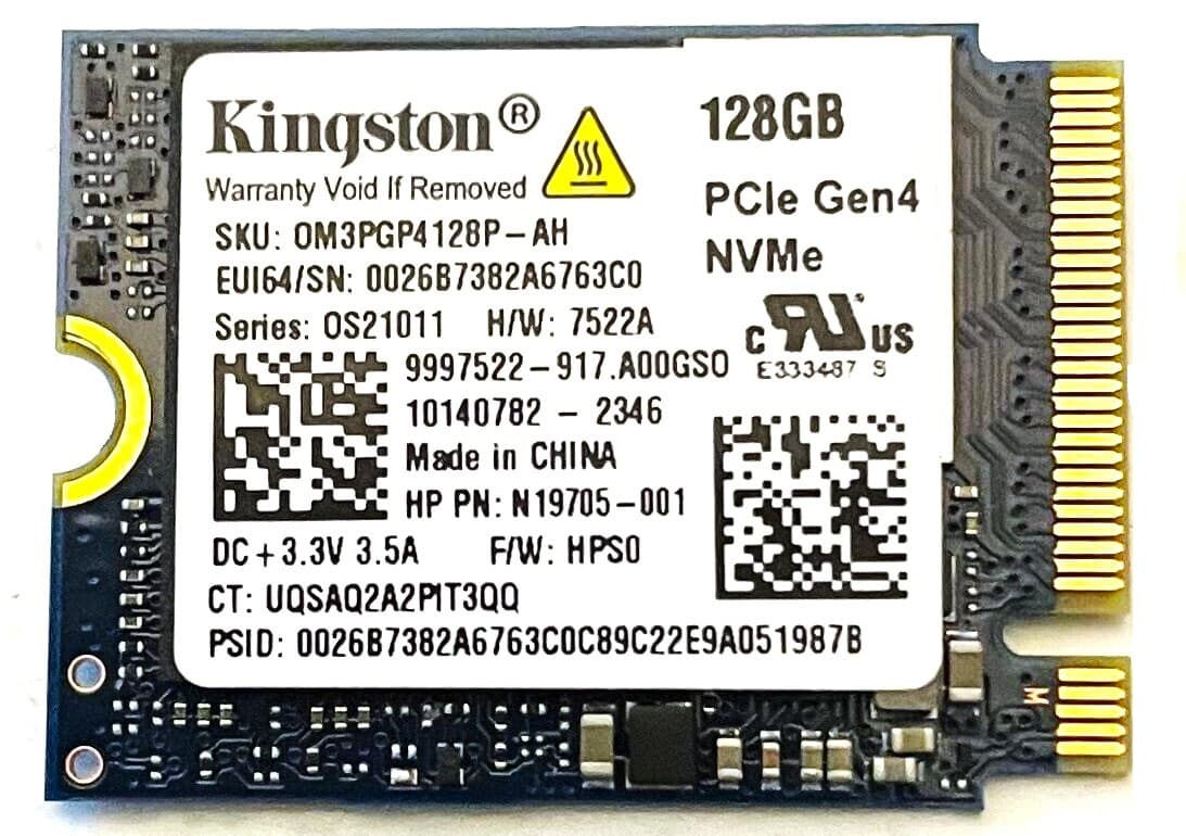 Kingston Solid State Drive SSD 128GB M.2 NVME OM3PGP4128P-AH OEM BULK - Immagine 1