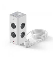 Ewent Multipresa DA Scrivania 8 Prese Schuko + 2 Porte TYPE-C + 2 Porte USB EW3864