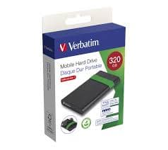 Verbatim HARD DISK Esterno 2.5" 320GB Black USB 3.2 53110 - Immagine 1
