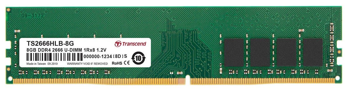 Transcend RAM DDR4 8GB 2666MHZ PC4-21300 TS2666HLB-8G - Immagine 1