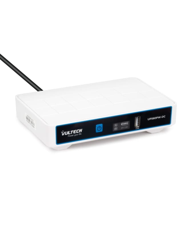 Vultech UPS MINI Gruppo DI CONTINUITA' 60W Batteria AL Litio UPS60PW-DC REV. 2.1